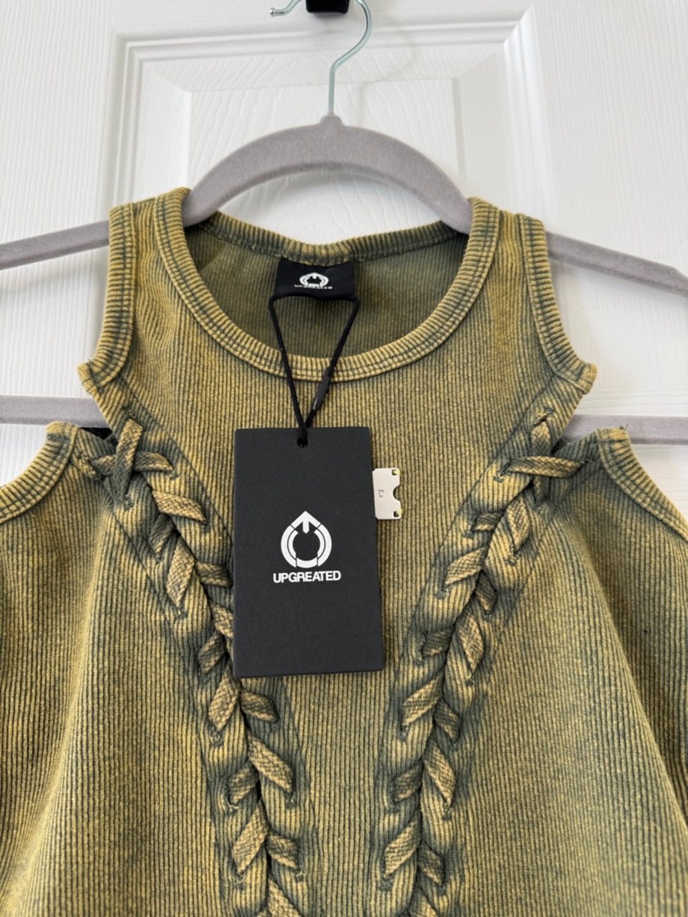 NWT Upgreated Green Braided Tank Top S - Picture 4 of 5